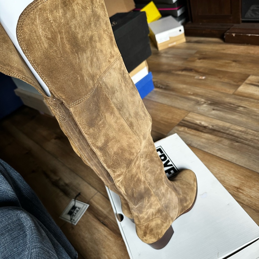 Frye Tan Heeled Boots